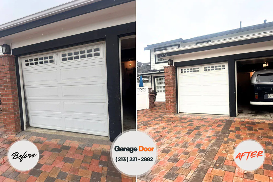Before and after: garage door repair Canyon Creek, WA